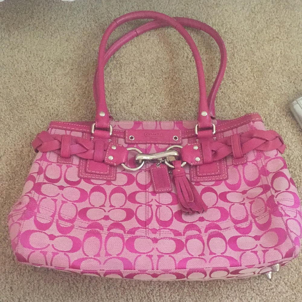 NWOT pink coach handbag